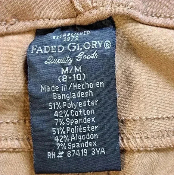 Faded Glory Jeggings Medium (8/10) Stretch Denim Camel  Tan - Picture 8 of 10
